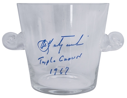Carl Yastrzemski Autographed and Inscribed Tiffany & Co. Trophy (PSA/DNA)